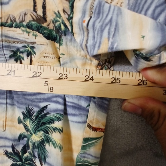 Pierre Cardin Hawaiian Men Shirt Size XL Button Up Short Sleeve Cotton Tropical - Picture 8 of 9